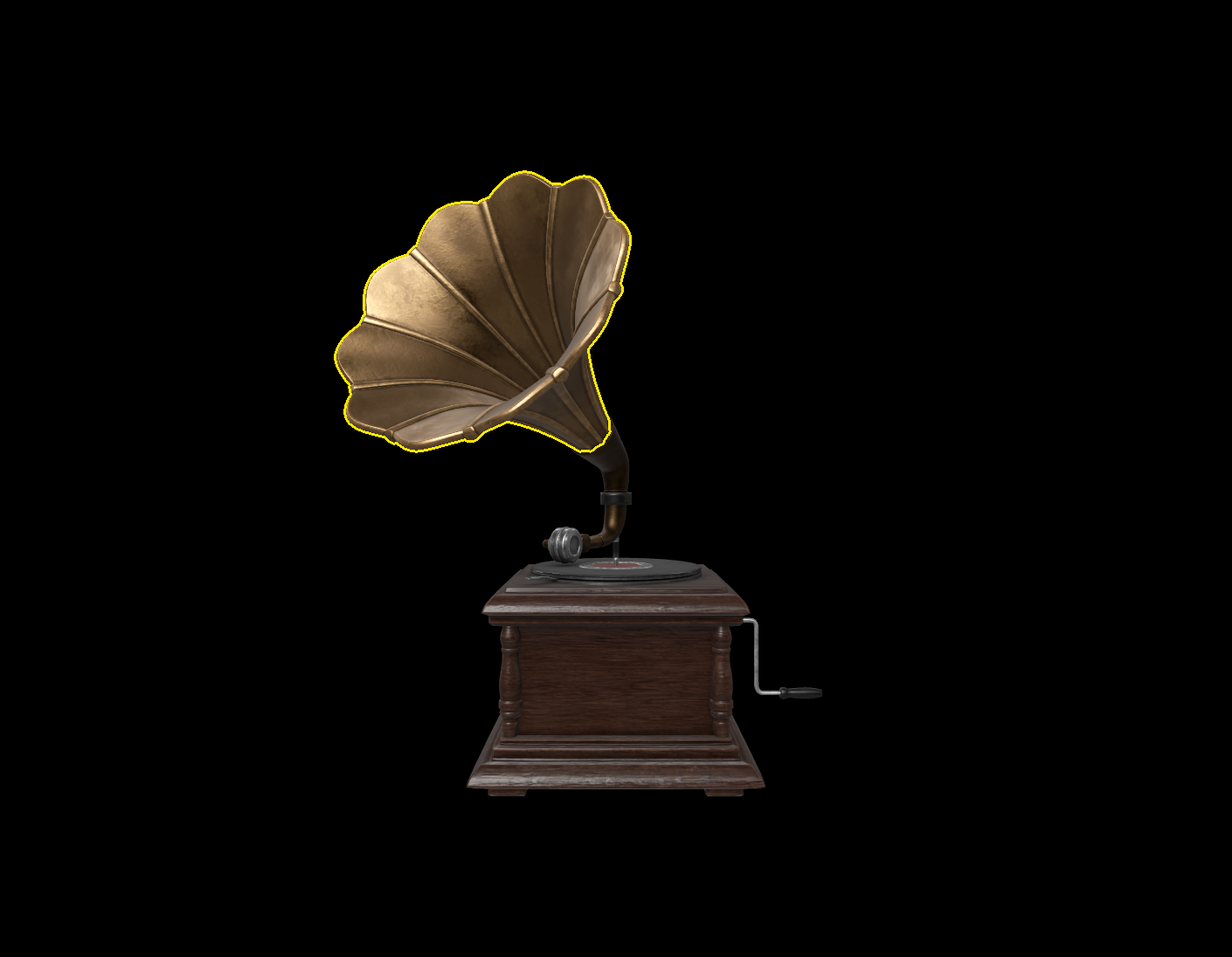 export from Xcode gpu:final composite with the original color of the model + the generated outline