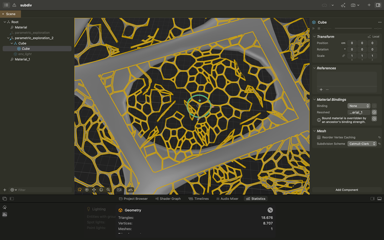 Subdivisions in RealityKit